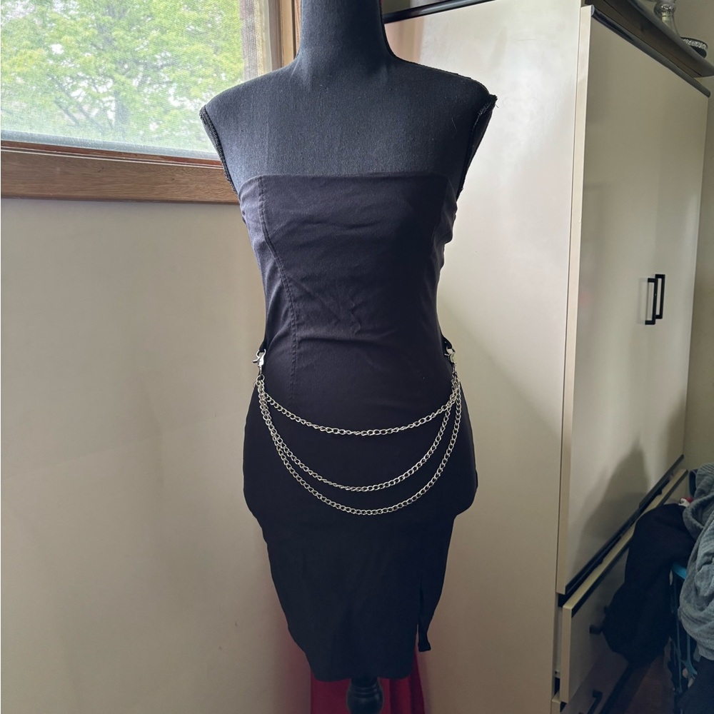 Fashion Nova Black Strapless Dress